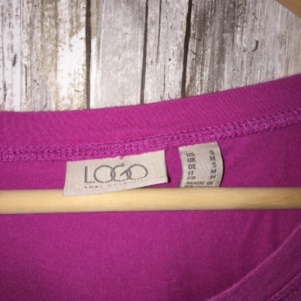 LOGO Pink Ruffle Bottom Tunic With Pocket - Picture 3 of 4